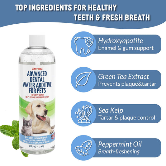 Advanced Dental Water Additive for Dogs & Cats