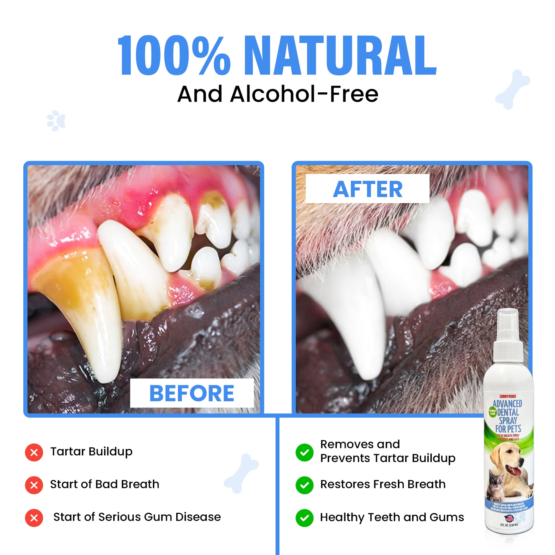 100 percent natural dog dental spray ingredients and benefits